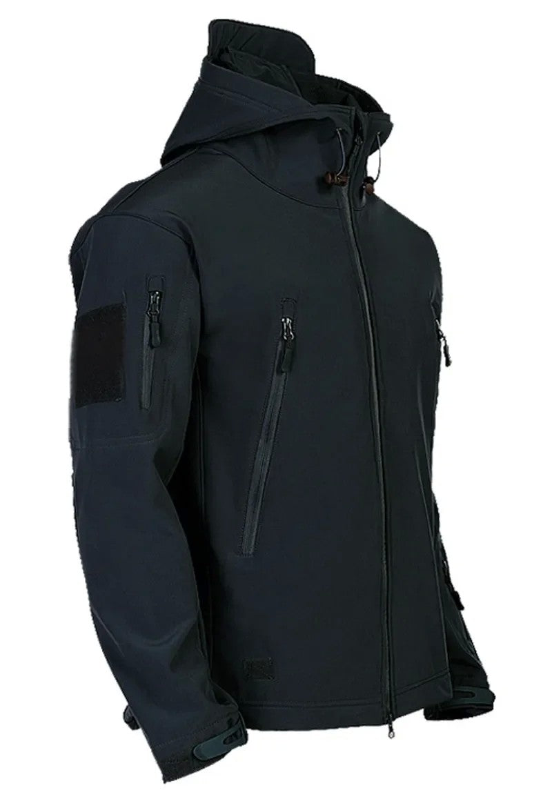 2024 new Tactical Jacket Men Combat Soft Shell Jackets Techwear Windproof Waterproof Breathable Fleece Thermal Hooded Coats