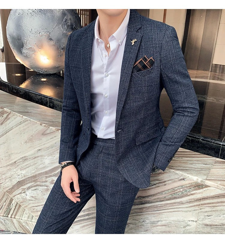Blazer Plus Size 7XL Men's Blazer Fashion Business Italian Style Linen Leisure Wedding for Office Workers Assembling A Blazer