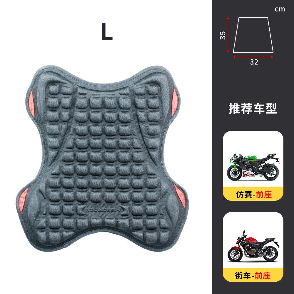 Almofada de Ventilação para Assento de Motocicleta, Absorção de Choque, Dissipação de Calor, Capa de Almofada de Assento com Proteção Solar para Veículo Elétrico