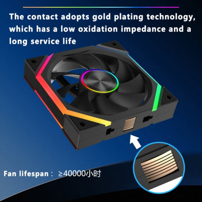 ICE Whale WX-3 Wireless Splicing Fan ARGB Air-Cooled Cooling Accessories 1600RPM 12CM Chassis Fan