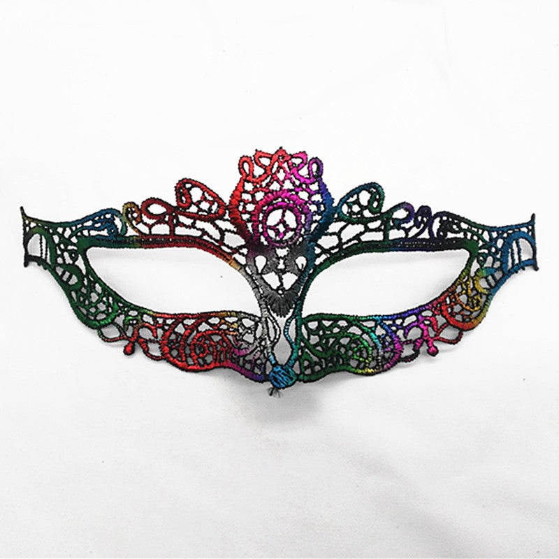 Women Sexy Hollow Lace Masquerade Gold Black Face Mask Princess Party Cosplay Prom Props Costume Nightclub Queen Eye Mask Exotic