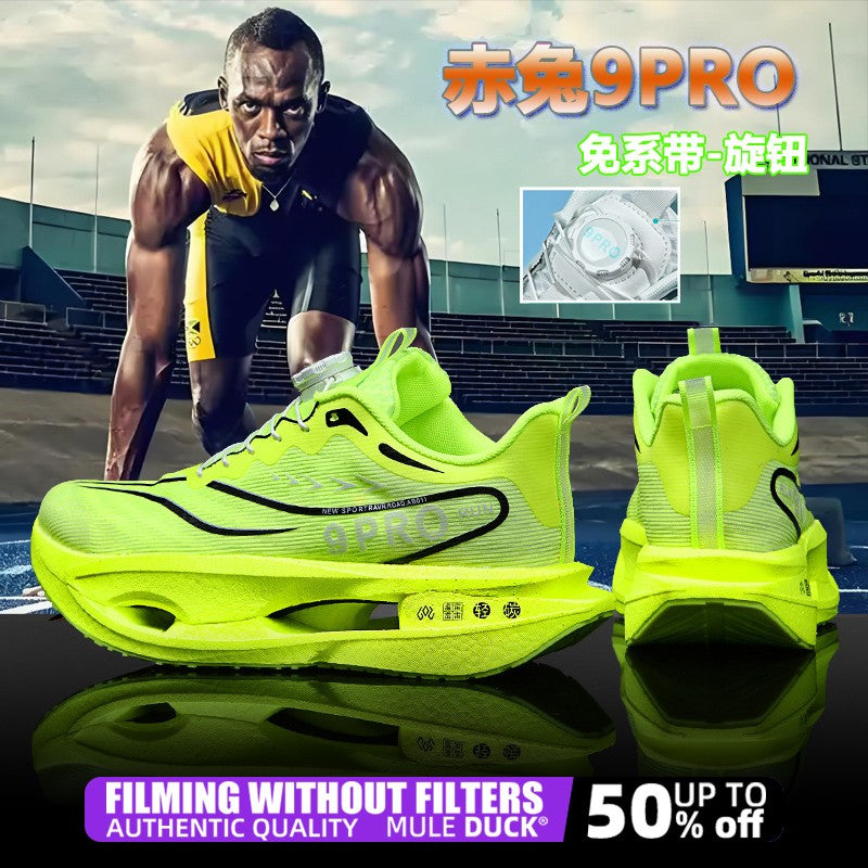 Tênis Esportivo de Corrida Placa de Carbono Especializada Maratona Amortecimento a Ar Masculino Respirável Leve Feminino Confortável Antiderrapante