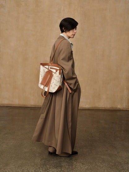 Songmont Designer Tote Bag Signature Monogram Print PU Material Lightweight Durable Womens Bag Zipper Top Polyester Lining