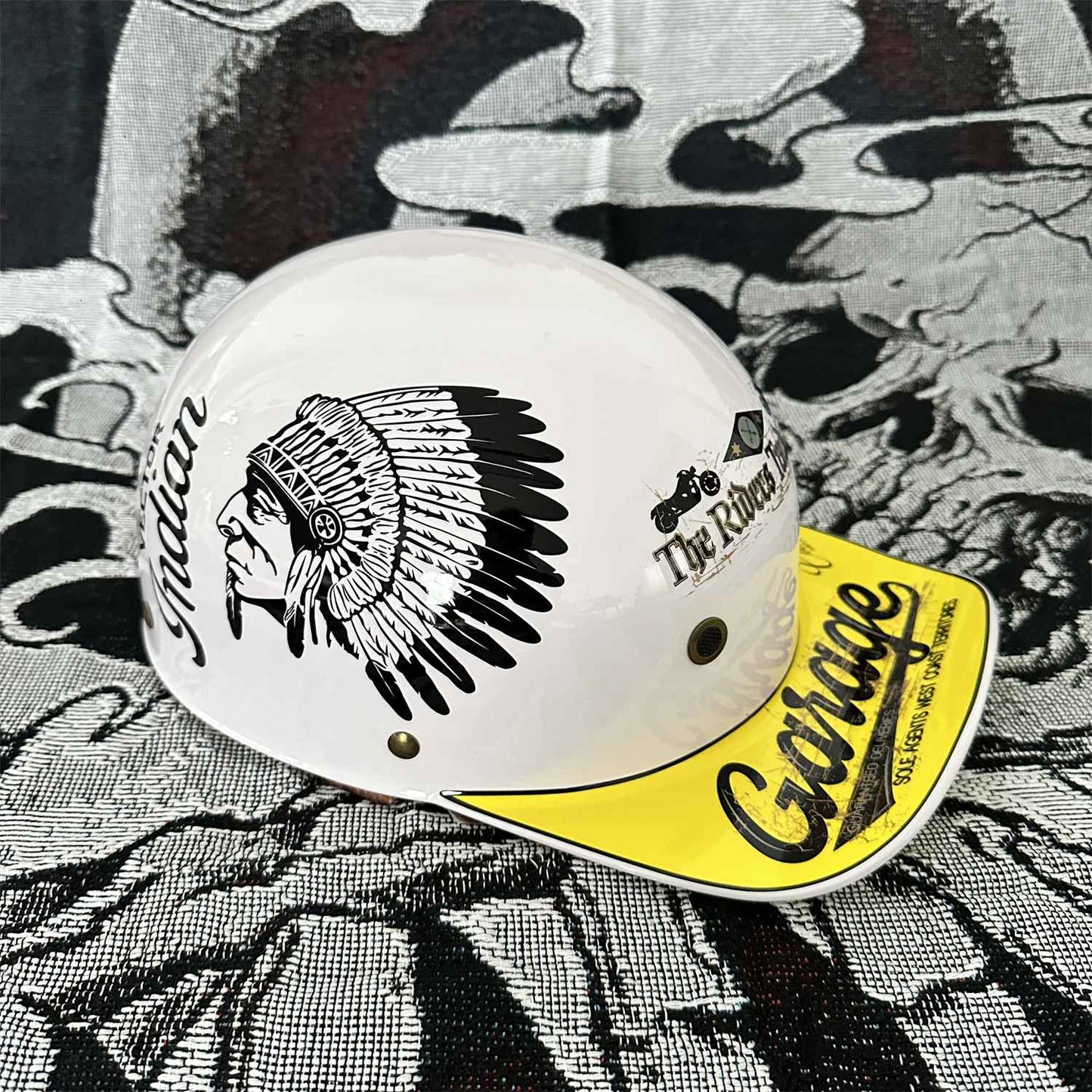 Capacete de beisebol Moto Retro Capacete de motocicleta Capacete de scooter Masculino e feminino Capacete de meio capacete de moda ao ar livre