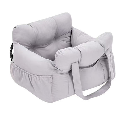 Cadeira de Carro para Cães com Cinto de Segurança - Cama para Pets Antiderrapante para Cães Pequenos, Transportador de Viagem Lavável com Cintas de Segurança para Carro