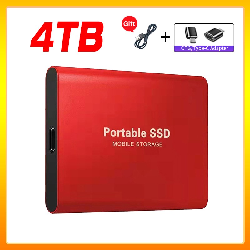 Unidade de Estado Sólido Externa de Alta Velocidade 1TB Disco Rígido Externo Portátil SSD 2TB Disco Rígido Externo SSD Para Laptop Mac