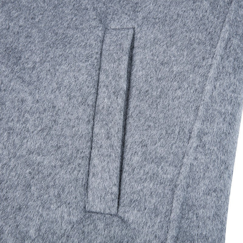 100% Wool Hand-Sewn Men's Coat Long Overcoats Boy Buttons Cardigan Long-style Woolen Coats Overcoat 2024 New