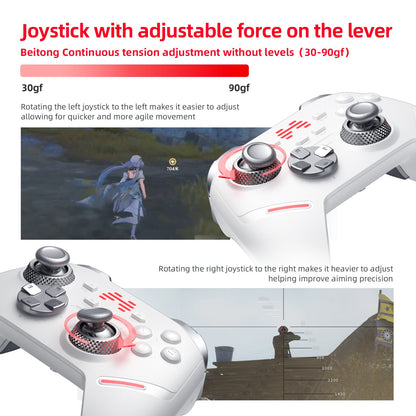 BEITONG KP40 Elite Wireless Controller for PC/Switch/iOS/Android/Steam, Adjustable TMR Joystick, 1000Hz Pro Gamepad