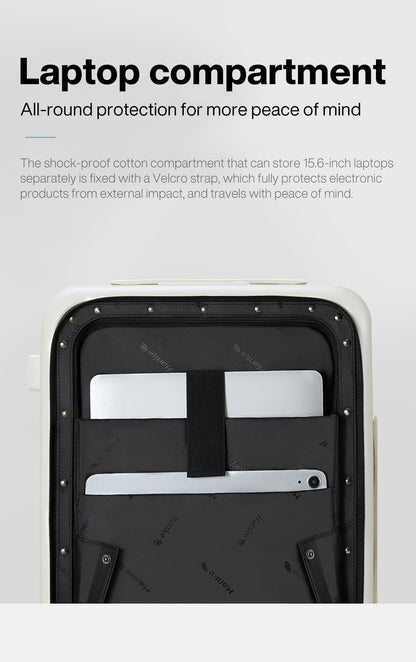 Hanke New Design Luggage Business Travel Suitcase Carry On Boarding Cabin Trolley Case PC Material Rolling Spinner Wheels