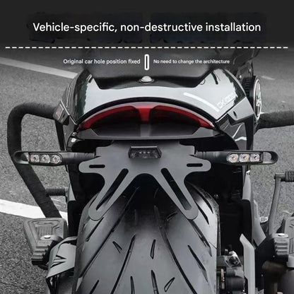 Modified short tail license plate frame, rear fender, turn signal bracket, license plate frame accessories for GAOKIN THOR1000