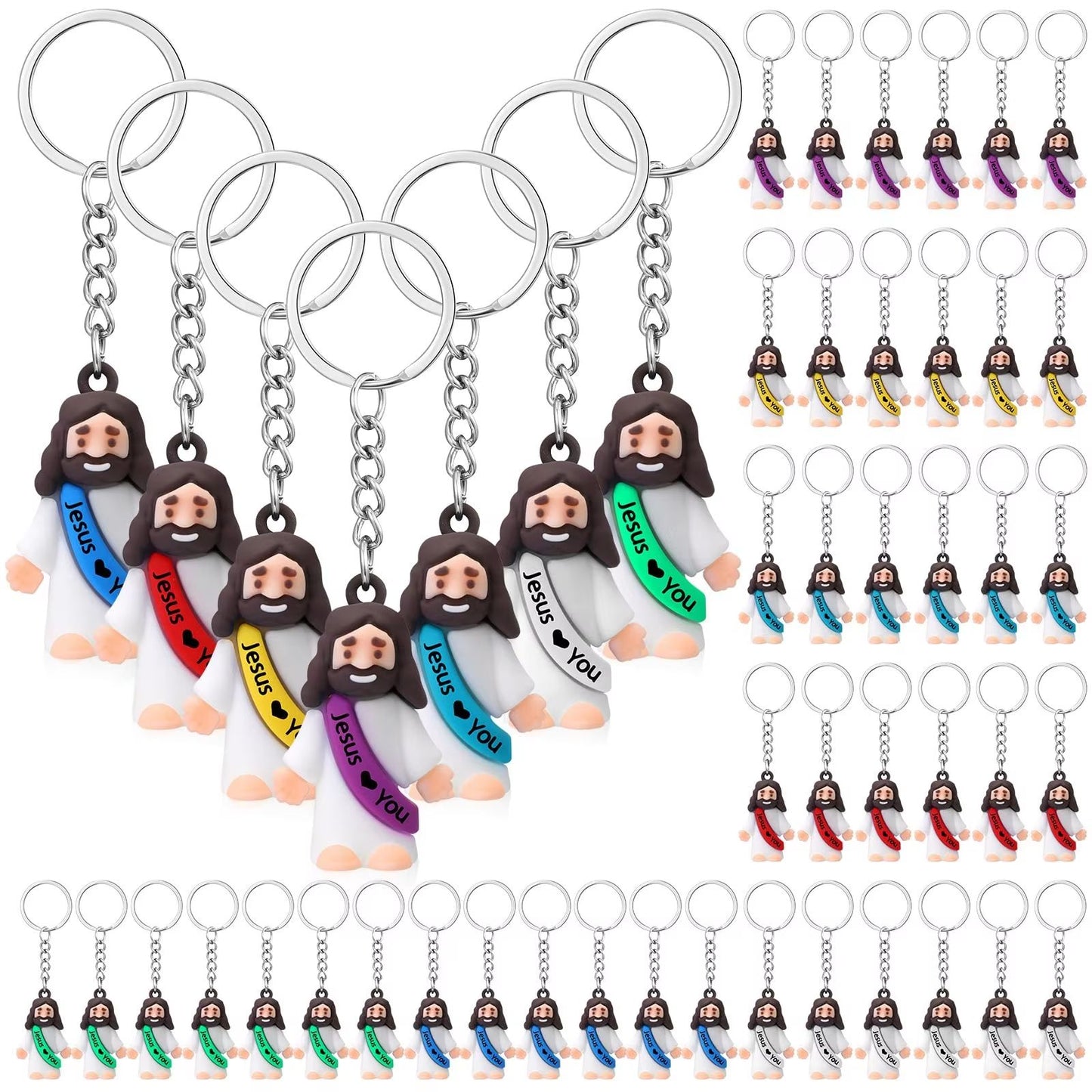 20-200PCS Little Jesus Figures Mini Jesus Figurines in Bulk Hide and Seek Religious Party Favor Sunday School Easter Egg Stuffer