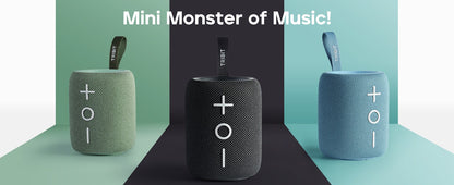 Alto-falante Bluetooth TRIBIT StormBox Mini, 12W Som 360° com XBass, LEDs, 12 Horas de reprodução, IPX7 à prova d'água, Para Caminhada/Ar Livre