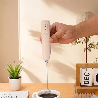 Handheld milk frother, USB charging electric egg beater, portable beverage and coffee machine, household kitchen food mixer
