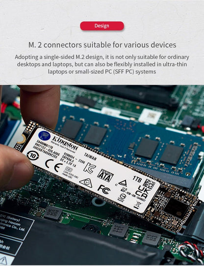 SSD M.2 2280 A400-NGFF Kingston Unidade de Estado Sólido Interna 120GB 240GB 480GB 1TB 2TB Alto Desempenho para Notebook e Desktop