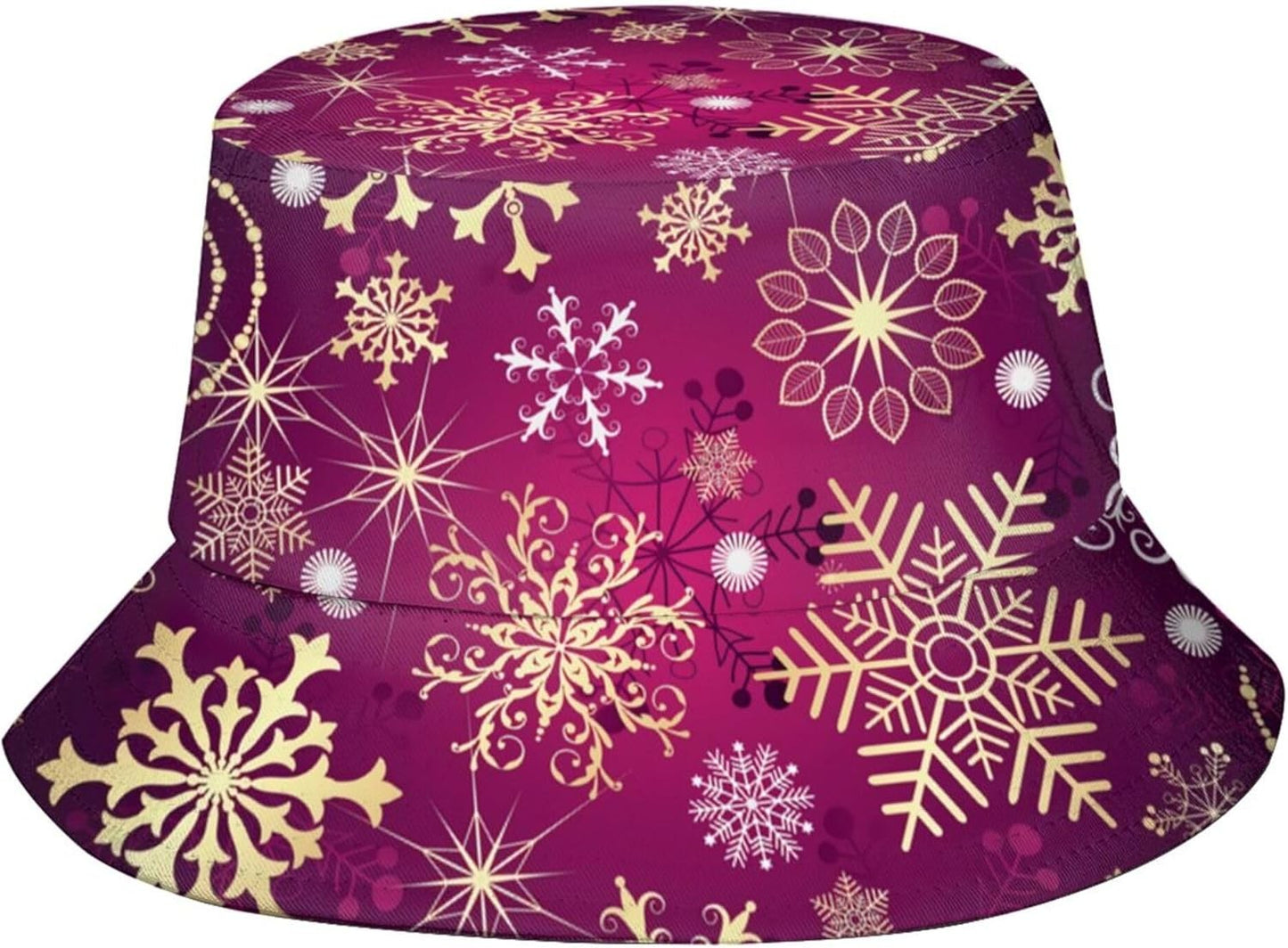 Funny Christmas Bucket Hat New Year Fisherman Hat for Women Men Packable Outdoor Travel Beach Sun Cap