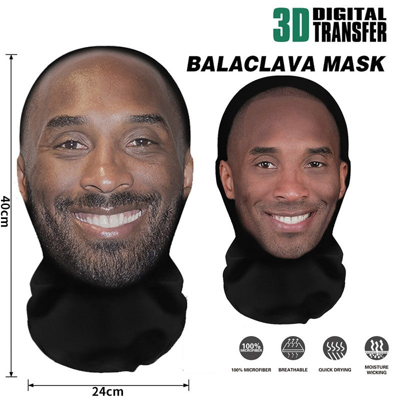MJ Michael Jackson Cosplay Props 3D Printed Celebrity Face Masks Elastic Mesh Halloween Role Play Headdress Balaclava Headcovers