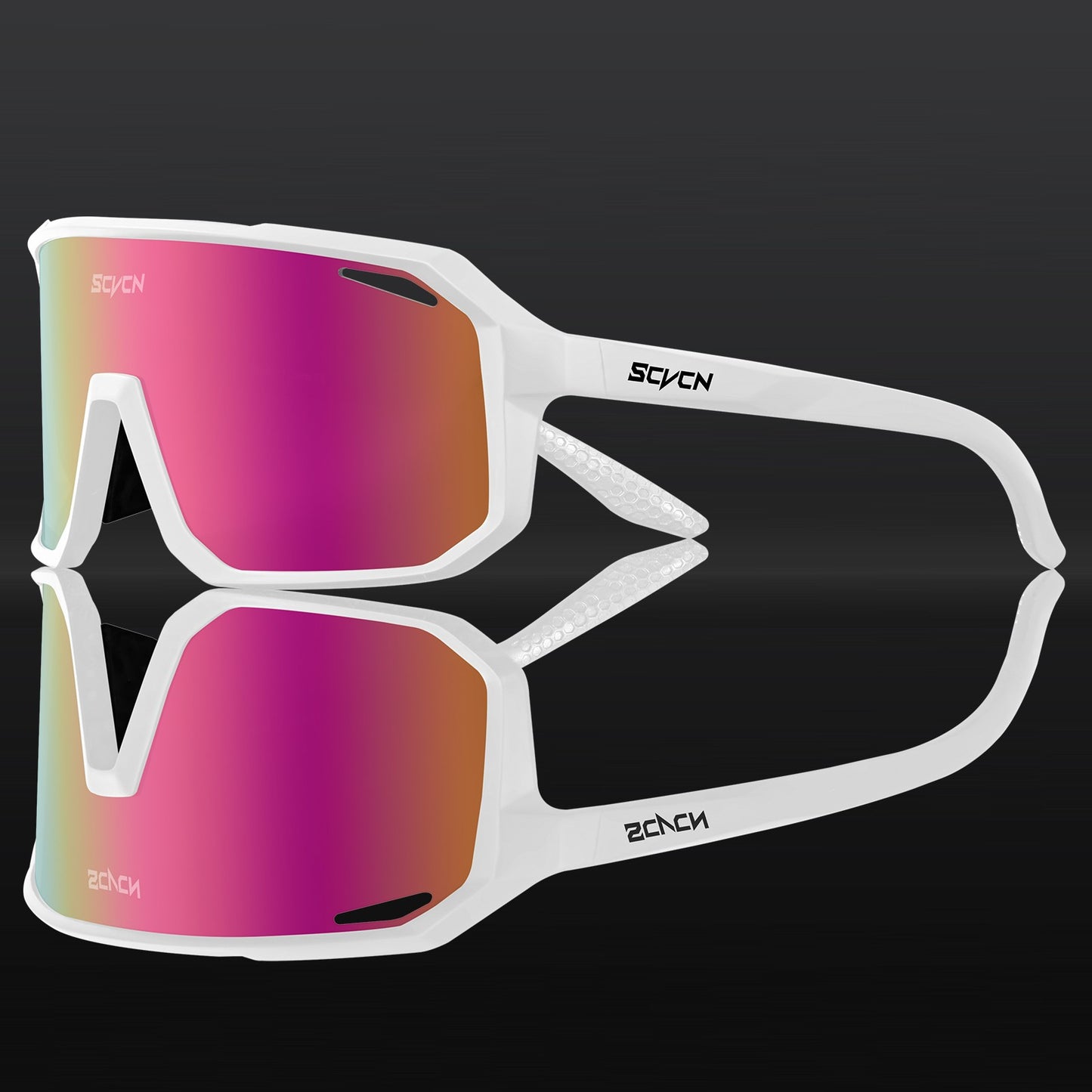 SCVCN Photochromic Cycling Glasses Bike Mountain Bicycle Golf UV400 Sunglasses Sport Protection Glasses for Men Women Baseball