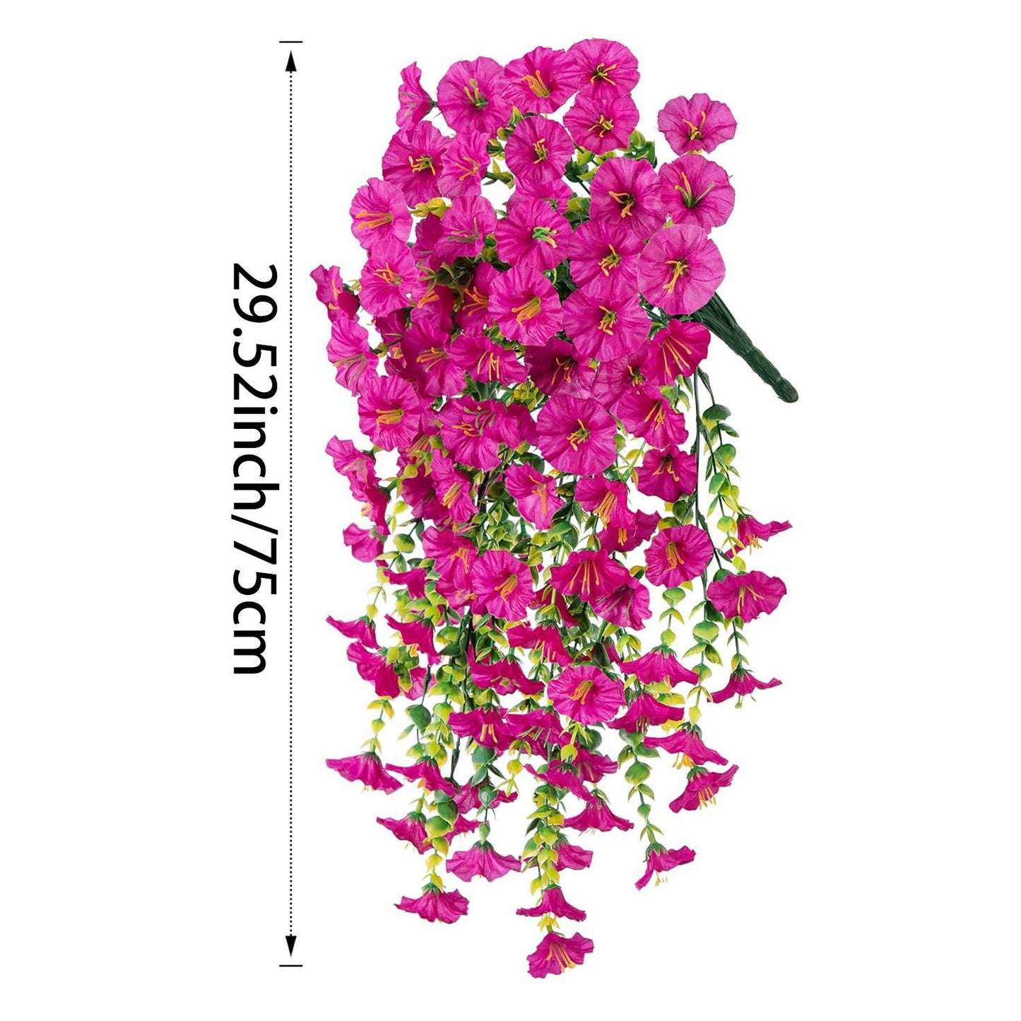2pcs Artificial Hanging Flowers UV-Resistant Fake Plants Hanging Rattan Perfect for Home Garden Weddings Versatile Outdoor Decor