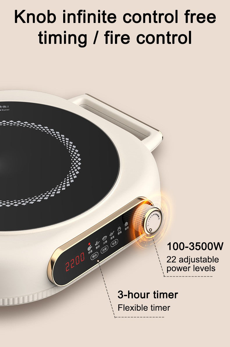 Electric Ceramic Infrared Heating Furnace Magnetic Waterproof Induction Cooker Hob Hot Pot Stir-Fry Stove Timer Heater Cooktop