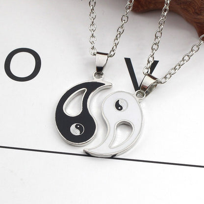 Eu Te Amo Melhores Amigos Colar de Casal Jóias Quebra-Cabeça BFF Chave Fechadura Tai Chi Coração Pingentes Colares para Mulheres Homens Presente Collier
