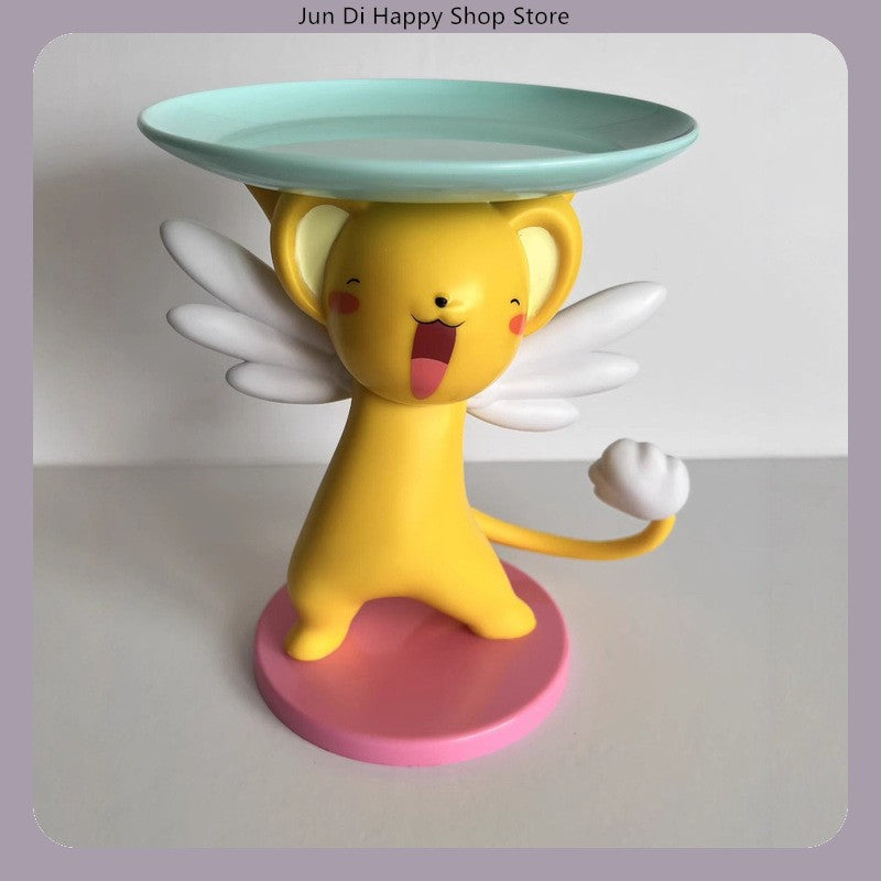 Bandeja Cardcaptor Sakura de 16cm Keroberos Figura Anime Estátua Modelo Colecionável em Caixa Decoração de Mesa Presentes?