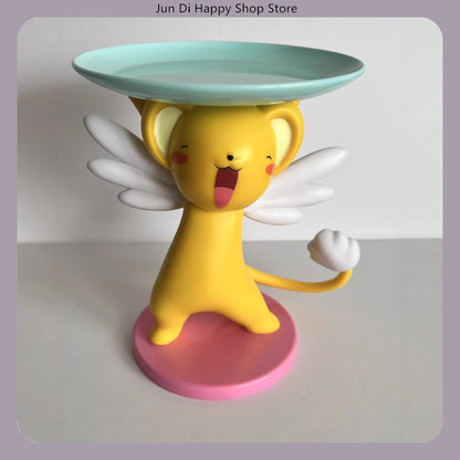Bandeja Cardcaptor Sakura de 16cm Keroberos Figura Anime Estátua Modelo Colecionável em Caixa Decoração de Mesa Presentes?
