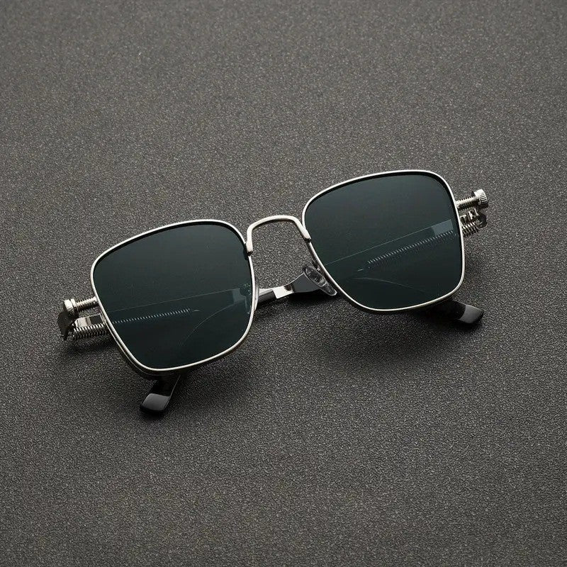 Óculos de Sol Polarizados Masculinos 2025 de Alta Qualidade, Estilosos para Dirigir, Antirreflexo, Proteção UV, Metal, Estilo Punk, Tendências da Moda