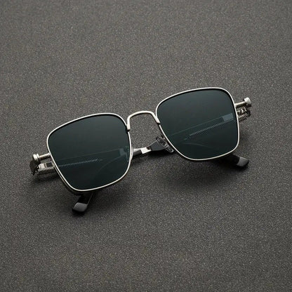Óculos de Sol Polarizados Masculinos 2025 de Alta Qualidade, Estilosos para Dirigir, Antirreflexo, Proteção UV, Metal, Estilo Punk, Tendências da Moda