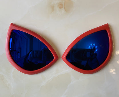 Movie Cosplay Lens Accessories For Super Bodysuit Full Mask Eyeglass Stereoscopic Color Light Halloween Carnival Party Prop Gift