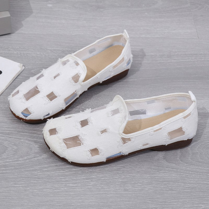 Loafers 2024 Trend Spring for Women Summer Flat Black Elegant Slip-on Shoes Women's Soft-soled Moccassin Woman Flats 43