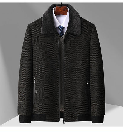 2024 New style Men's Woolen Coat Winter Classic Casual Overcoat Mens high quality Thicken trench coat men full size M-4XL