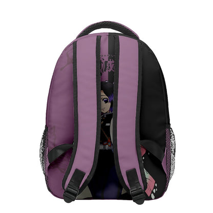 Anime Demon Slayer Tanjiro Nezuko 3D Printed Backpack for College Students Large School Bag 15 Inch Laptop Bag Middle School