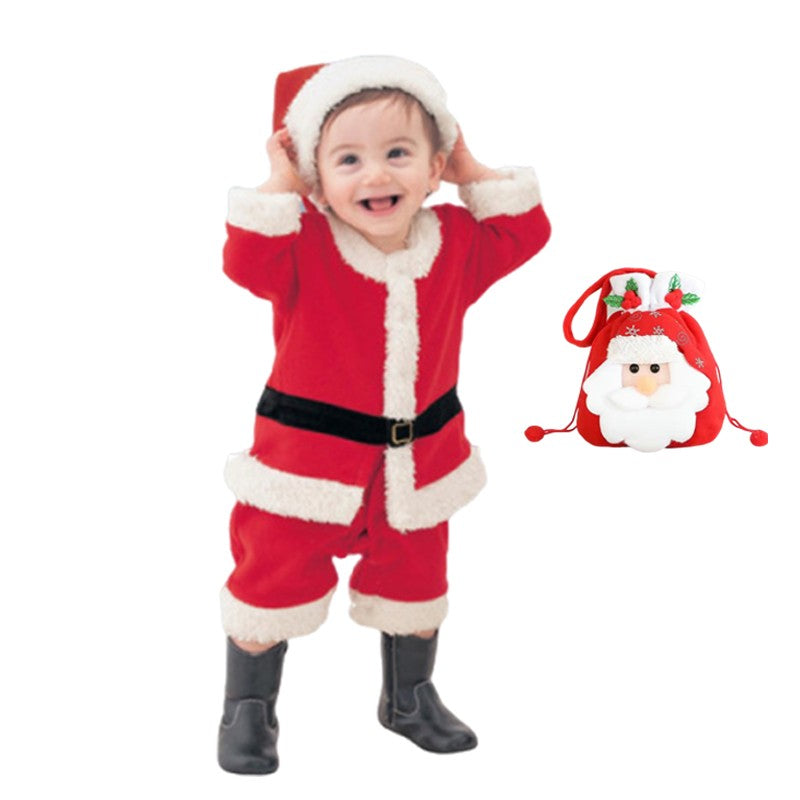 New Year Baby Boys Girls Christmas Santa Claus Costumes Children's Gifts Children Halloween Cosplay Party Kids Clothes