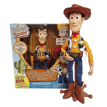 Boneco Xerife Woody Autêntico Toy Story Edição Colecionador com Voz em Inglês - Brinquedo Colecionável para Crianças