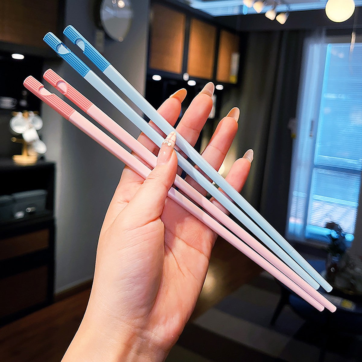 Novos Hashis Coreanos para Sushi 5 Pares Hashis de Amor Reutilizáveis de Liga Antiderrapantes para Dividir Refeições Hashis Utensílios de Cozinha para Jantar em Festas