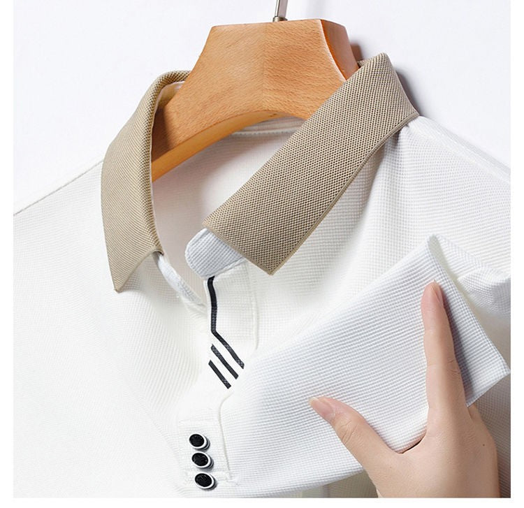 High quality short sleeve men's POLO shirt summer fashionable stripe design soft golf top comfortable ventilate casual T-shirt