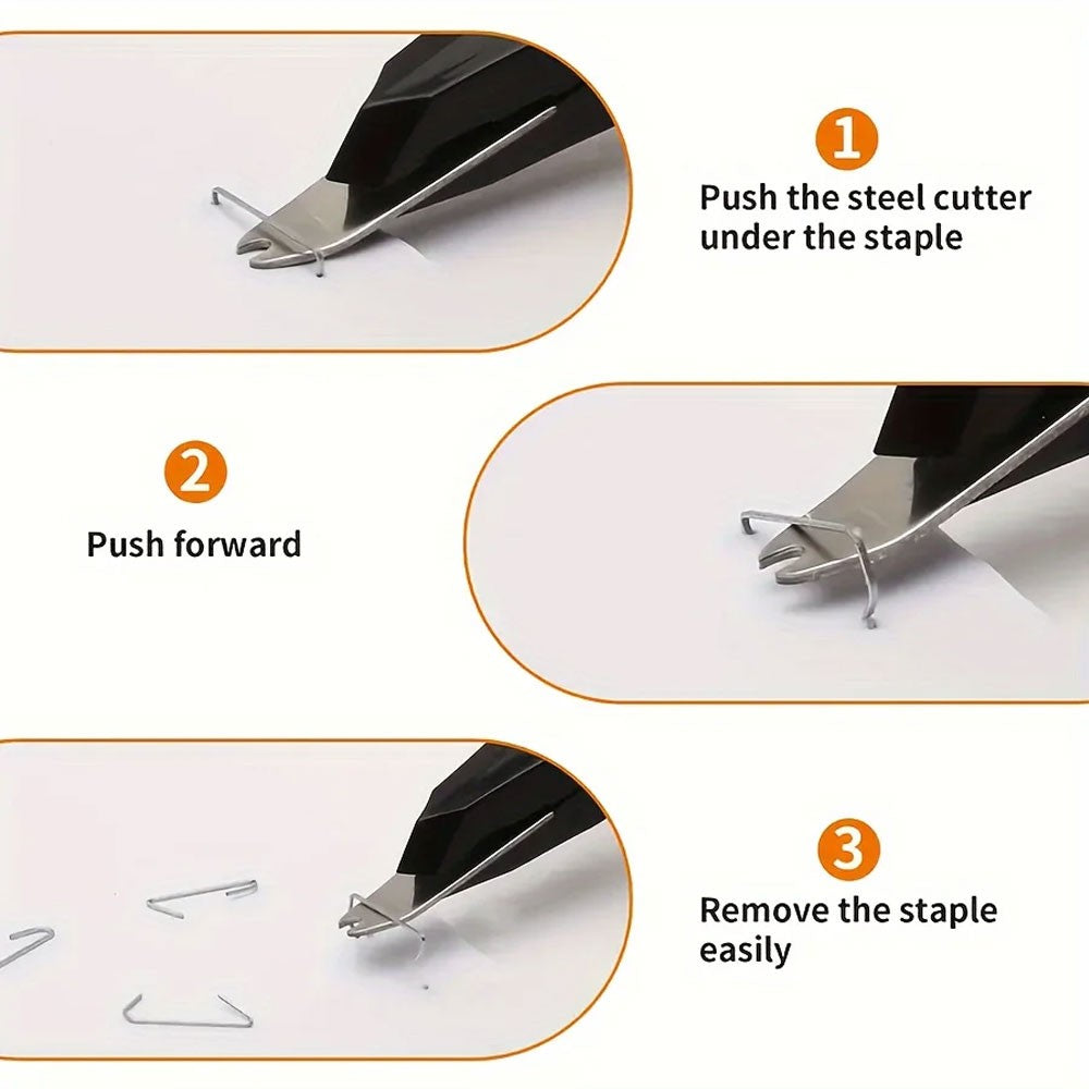 1PC staple remover, staple puller, letter opener and staple remover 2-in-1 set, suitable for office, home and school.