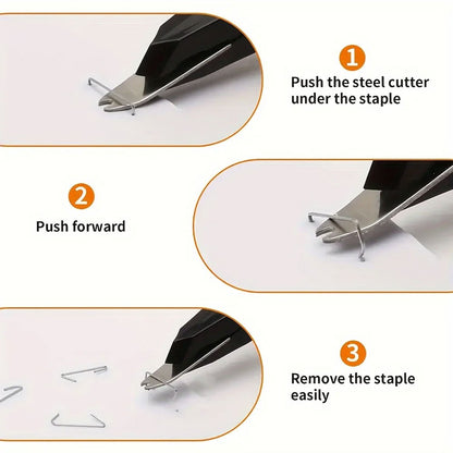 1PC staple remover, staple puller, letter opener and staple remover 2-in-1 set, suitable for office, home and school.