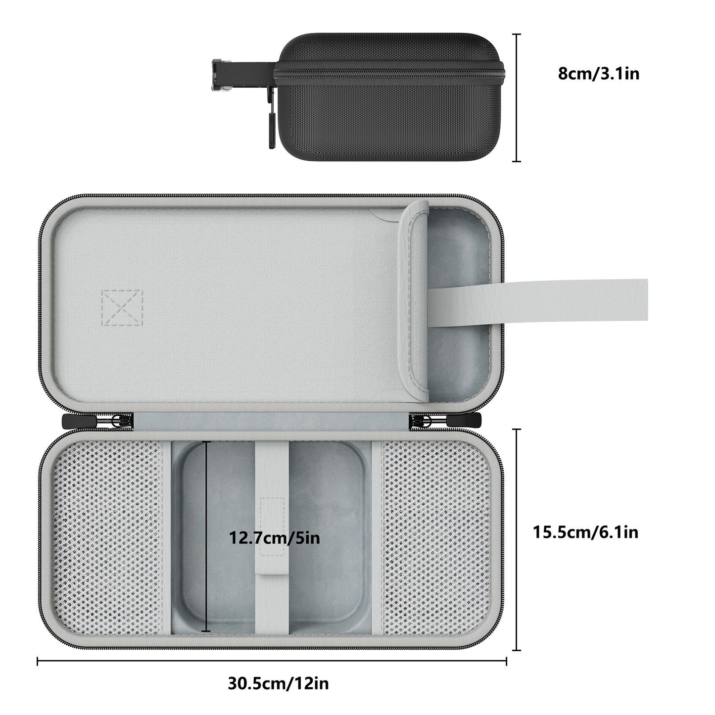 Carrying Case for Apple Mac Mini M4/M4 Pro Computer Host Storage Portable Bag Keyboard Organizer Accessories Protective Hard Cas
