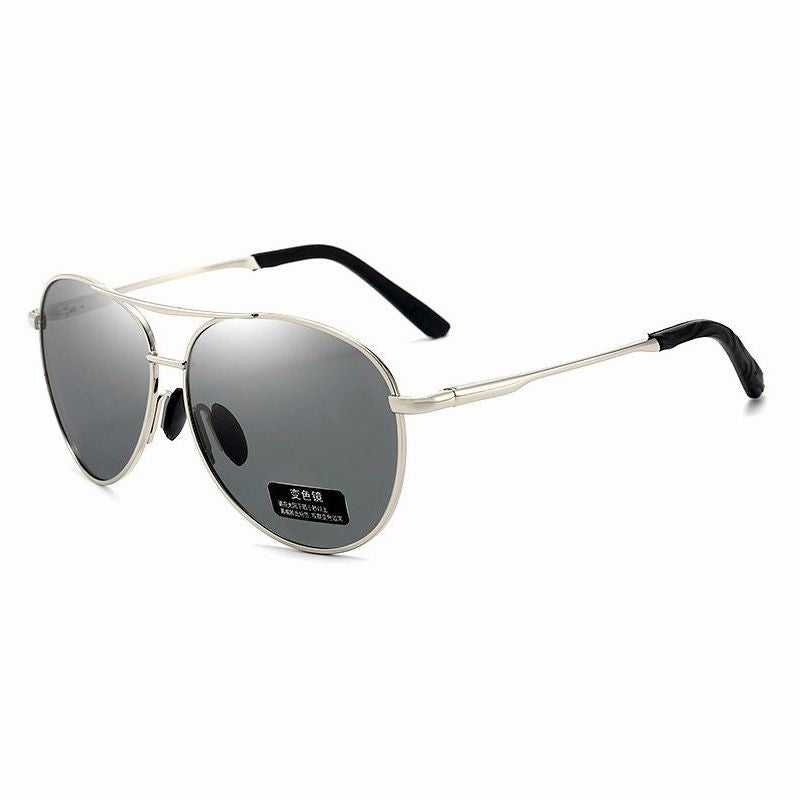 Óculos de Sol Polarizados Masculinos com Armação de Metal para Aviação Cores Variadas Óculos de Sol Masculino Piloto Visão Noturna e Diurna para Dirigir