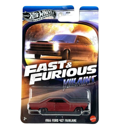 Hot Original Hot Wheels Carro Prata Velozes e Furiosos Vilões Tema Sortimento Mix 2 HNR88 J Modelos de Veículos Diecast 1/64 Carrinhos Brinquedos Meninos