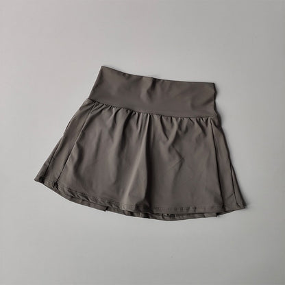 Summer High Waist Sports Short Skirt Lined Shorts Fitness Yoga Quick Dry Running