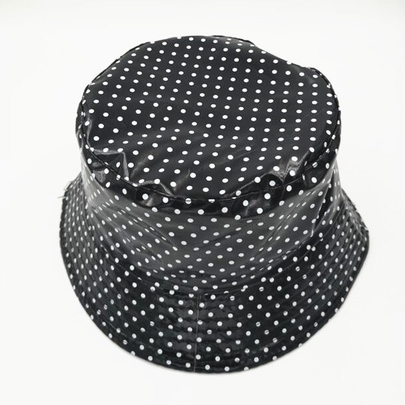 New Reversible Waterproof Bucket Hat For Women Rain hat Fishing Dot  Caps Hat  Two Side Cap Female H3
