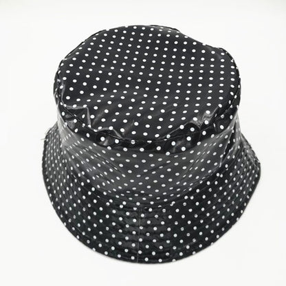 New Reversible Waterproof Bucket Hat For Women Rain hat Fishing Dot  Caps Hat  Two Side Cap Female H3