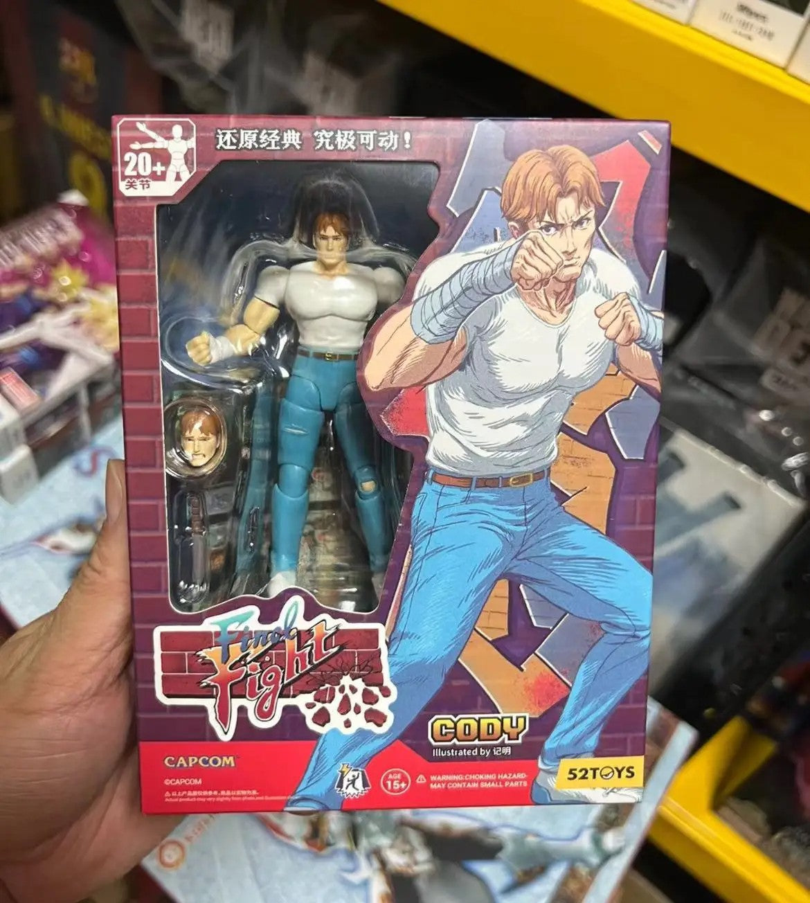 ?Em Estoque? Boneco de Ação Original 52TOYS CAPCOM Final Fight PVC 10CM Anime Bonecos de Ação Colecionáveis Presentes Modelos
