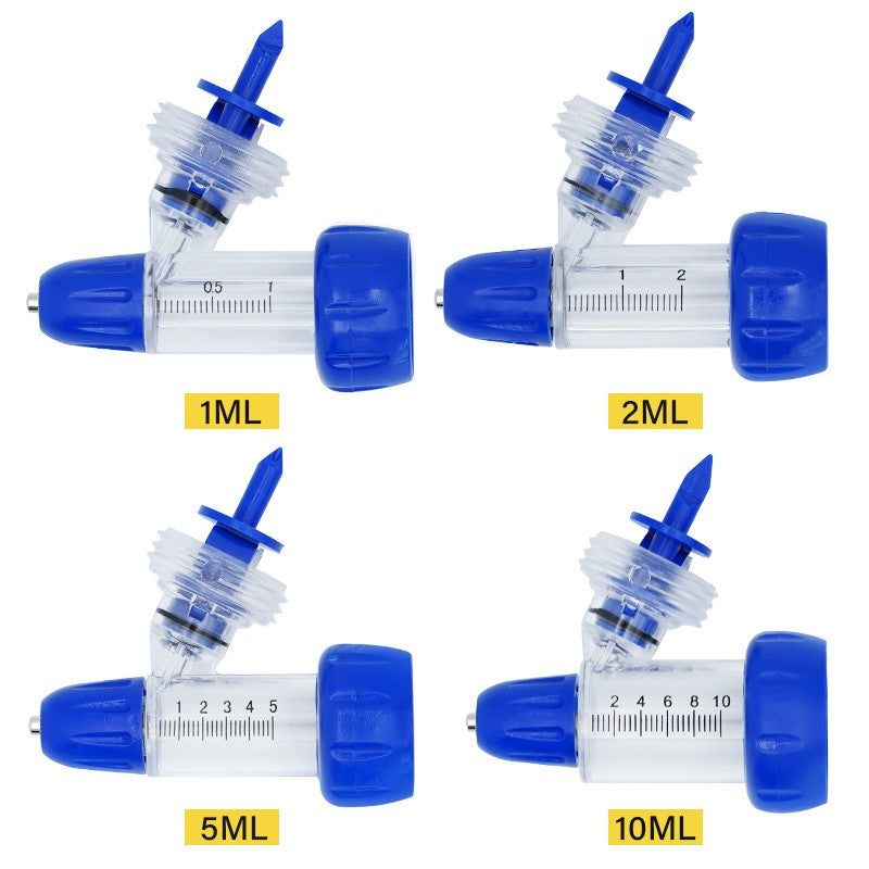 Seringa Veterinária Automática Contínua 1/2/5/10Ml Injetor de Vacina Ajustável para Animais Acessórios de Injeção para Gado Ovinos Bovinos