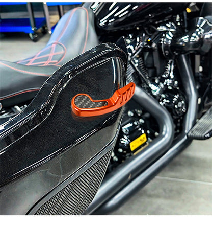Para Harley Touring Road/Street Glide FLHR FLHTK 2014-2023 Kit de Travas de Alforje de Fibra de Carbono Levantador de Travas de Alforje
