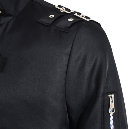 Michael Jackson cosplay Costume BAD MJ Punk Jacket Black Slim BAD Jacket Costume Clothing for Man Adore Stars Impersonator