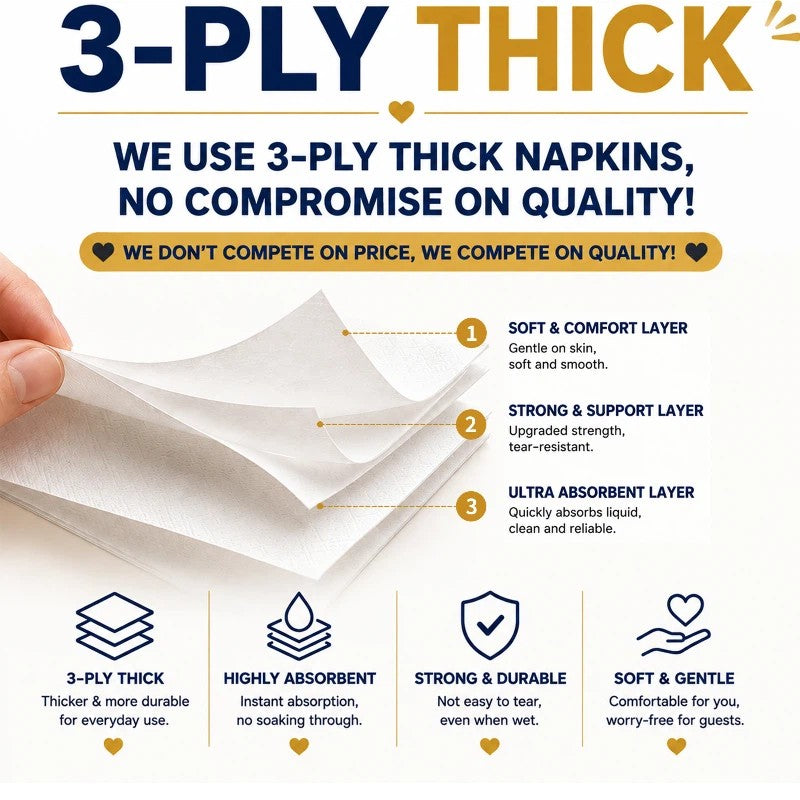 Hallowmas Custom Napkins Logo Personalized Photo Text Cocktail 3-Ply Paper Napkins for Wedding Bar Baby Shower Birthday Party