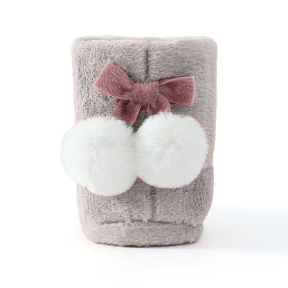 Gacimy Women's Winter Plush Snow Boots Outdoor Non-slip Casual Furry Cotton Boots Indoor Warm Cozy House Shoes Fuzzy Flat Boots